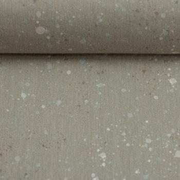 Preview: Baumwolljersey Küstenliebe Tupfen auf Schlammgrau by Christiane Zielinski von Swafing